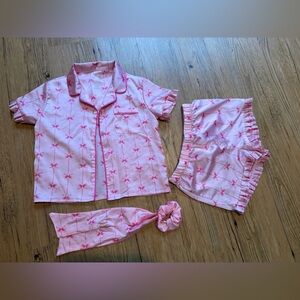 Tahari Pink Bow Patterned Fabric
